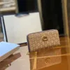 Cartera de diseñador Monedero de marca de lujo Carteras con una sola cremallera Bolsos de mujer Bolsos de cuero real Bolsos de dama a cuadros Equipaje de lona por marca w237 060