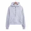 Dames Sportjack hoodies en sweatshirts Halve Rits Yoga Jas Kleding LU Sneldrogende Fitnessoutfits Running Hoodies Duimgat Sportkleding Gym Workout Hooded Top