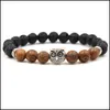 Fios de mi￧angas corujas encantos de chakras stone bacelete lava contas de ￳leo essencial bracelets ioga de energia para homens gota de beb￪ dhkvl