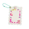 Card Holders Cute Kpop Idol Pocards Storage With Keychains Sweet Girls Cartoon PVC Bus Holder Po Sleeves