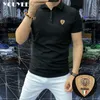 Men's T-Shirts Men's Solid Color Casual Polo Tshirt Decorate Candy Bright Color Male Lapel Polo Tops High Quality High Grade Man Clothing Z0221