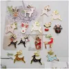 Charmes 15pcs / paires ￉mail Emel Allaire m￩lang￩ Elk Bracelet Animal Boucles d'oreilles Boucles d'oreilles Bijoux Artisanat ￠ la main Accessoire DHZKW