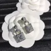 Lüks Tasarımcı High Huggies kaliteli marka, elmas gümüş kilit küpeler ile gökyüzü yıldızı mektupları kadın partisi düğünler