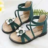 Sandals Summer 2022 Flowers Roman Flowers Kids For Girl Princess Fashion Girls Shoes of 5 to 12 years Child Beach Sandalscsh1411 R230220