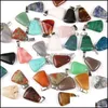 Charms Mixed Natural Stone Gem Pendant Love Heart Star Pendants For Jewelry Making Diy Bracelet Necklace Accessories Drop Delivery F Dhd4G