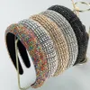 Luxury Shiny Full Rhinestone Headbands Silver Color Hairbands Velvet Headwear for Women Hair Accessories Jewelry Gifts