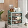 Förvaringslådor BINS DESKTOP MAKEUP Organiser Drawer Type Cosmetic Box Make Up Case Brush Holder Lipstick Skincare Tables 230221