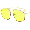 Modern Sunglasses Unisex Retro Sun Glasses Anti-UV Spectacles Personlaity Single Beam Eyeglasses Alloy Frame Ornamental