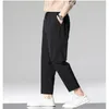 Herenbroek Ijs Zijde Heren Zomer Casual Joggingbroek Comfort Elastische taille Skinny broekstijl Heren