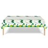 Tala de mesa de mesa de St. Patrick Decoração Tonela de mesa Clover Green anão anão artigos descartáveis ​​para festas de férias