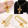 Charms Ethiopian Cross Pendant Twisted Chain For Women/Men African Birthday Party Gold Color Eritrea Jewelry Crosses Drop Deli Dhogn