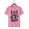 Men's T Shirts Men's Arabic Numerals Printed T-shirts Summer Short Sleeve Casual Tees For Man Harajuku Designer Tops Male Oversize