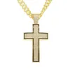 Hip Hop Classic Gold Kreuz Anhänger Gold Vollzirkon Miami Halskette Religiöser Schmuck