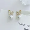 Brincos de backs imitaçãoPearl Rhinestone cravejada feminino requintado clipes de orelha de bobina de mosquito sem orelhas perfuradas