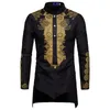 Camisas casuais masculinas Moda Africa Roupas longas Roupas de vestido de vestido Hip Hop Robe Africaine para 230221