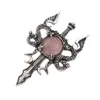 Wholesale Natural Stone Pendant Crystal Labradorite Double-winged Dragon Sword Pendant Bracelet Accessories