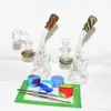 narghilè Mini Water Pipes percolatore tubo gorgogliatore narghilè con banger al quarzo 14mm Dab Rigs Oil wax Rig Glass Beaker Bong