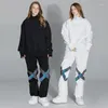 Skiing Jackets Men Women Ski Suit Outdoor Warm Windproof Waterproof Fleece Sweatshirt Reflective Pants Set Female Male Snowboard