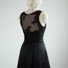 Casual Dresses Black Satin Lace Beading ärmlös golvlängd Aline Mother of the Bride Custom Made 230221