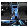 Adesivi per auto per Infiniti Q50 Q60 2014 Interni Pannello di controllo centrale Maniglia per porta 3D / 5D Decalcomanie in fibra di carbonio Styling Accessorie Drop Dhwtd