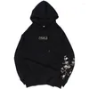 Hommes Hoodies Hip Hop Sweat À Capuche Brodé Oiseau Floral Mens Streetwear Harajuku Pull Lâche Coton Sweat Shirt Automne J924