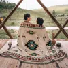 Blankets Christmas Tassel Knitted Beach Picnic Outdoor Camping Blanket Ethnic Bohemian Striped Plaid for Beds Sofa Mats 230221