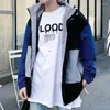 Vestes pour hommes Veste à capuche Veste pour hommes Mode Hit Couleur Casual Baseball Uniforme Mens Streetwear Sauvage Lâche Hip Hop Bomber Hommes