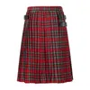 Herrbyxor plåt veckad kjol skotsk semester kilt traditionella kostymer scen prestanda s midjeband retro casual 230221