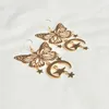 Boucles d'oreilles papillon étoile lune, bijoux pour femmes, Vintage, cadeau de fête personnalisé, accessoires féminins, Piercing