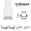 Lighting Accessories LED Channel System with Milky White Cover U Shape Aluminum Channel Profile Track for LED Strip Light Installations Crestech