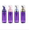 Storage Bottles 2OZ Portable Foam Bottle Empty Pump 60ml Purple Lotion Shampoo Dispenser Koop Refillable 10PCS