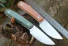 Hot M6700 Sopravvivenza Coltello da caccia dritto 14C28N Lama a punto goccia satinato CNC Full Tang Manico in lino Caccia esterna Coltelli a lama fissa con Kydex