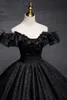 Party Dresses Black Luxury Quinceanera Off Shoulder Ball Gown Real Po Prom Classic Customize 230221