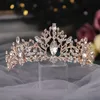 Tiaras Vintage Crystal Crown Tiaras panna młoda