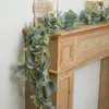 Flores decorativas de 175 cm de largura artificial de folha de orelha de folha de guirlanda decoração de casamento para a parede videira home jardim pátio