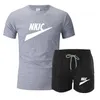 Sommer Männer Marke Sets Trainingsanzug 100% Baumwolle T Shirt Männer Kleidung Mode Streetwear Einfarbig Anzug Männlich Casual Sportswear 2 stück Kurze Outfits