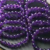 Natural Amethyst Beaded Armband, Round Purple Gemstone, Stretchy och Handmade, Healing Crystal Jewellry for Women