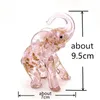 Decorative Objects Murano Glass Elephant Miniature Figurine Gold Silver Foil Animal Statue Craft Ornaments Home Decor Collection Festival Xmas Gift 230221