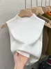 23SS Sexy women's T-shirt fashion vest small suspender female inner match outer wear chic Spice Girl short sleeve top half high neck leggings wholesale