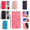 Flip Wallet Cases für Samsung A34 A14 A54 5G Google Pixel 7 Pro 7A 6A Sony Xperia 10 1 V 2023 10 5 IV Lederhüllen Kartensteckplatz ID-Halter Blume Schmetterling Mädchen Buchtasche