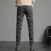 メンズジーンズメンズストレッチスキニージーンズファッションカジュアルコットンデニムスリムフィットパンツ男性韓国のズボンストリートウェアブランド服230221