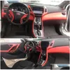 Car Stickers For Hyundai Elantra Md 2012 Interior Central Control Panel Door Handle Carbon Fiber Decals Styling Accessorie Drop Deli Dhrhf