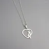 Pendant Necklaces 1 Heart Necklace Lovers Couple Valentine's Day Gift Brand Stainless Steel Custom