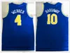 Chris Webber 4 Tim Hardaway 10 Jerseys de basquete Retro azul