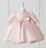 Girl's Dresses Beads Bow 1 Years Birthday Toddler Girl Baptism Dress Christams Comes Newborn Princess Vestido Kids Gift Christening Dresses