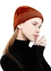Berretti berretti/tappi per cranio stile donna autunno/cupola invernale cashmere cappello a maglia a maglia a orecchie a doppia faccia aurico