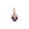 Pandora-Pulsera Original Moment Moment Para Hacer Charms, Plata 925, Morado Intenso, Flor Pansy, Colgante