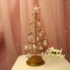 Christmas Decorations Crystal Tree LED Night Light Xmas Decoration Ornaments Table Lamp Glowing Desk Bedroom Party Holiday Home Decor