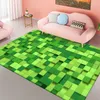 Carpets Large Area Rug 3D Block Flannel For Living Room Bedroom Anti-Slip Floor Mat Kitchen Tapete Memory Foam Carpet