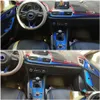 Adesivi per auto per Mazda 3 Axela 2013 Interni Pannello di controllo centrale Maniglia per porta 3D/5D Decalcomanie in fibra di carbonio Accessori per lo styling Goccia Del Dhram
